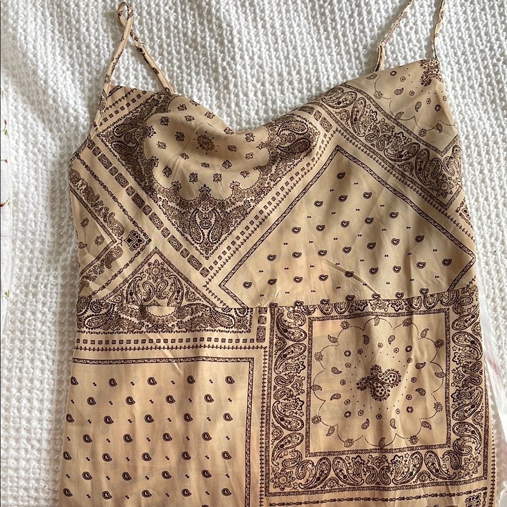 Misguided cami cowl midi dress scarf